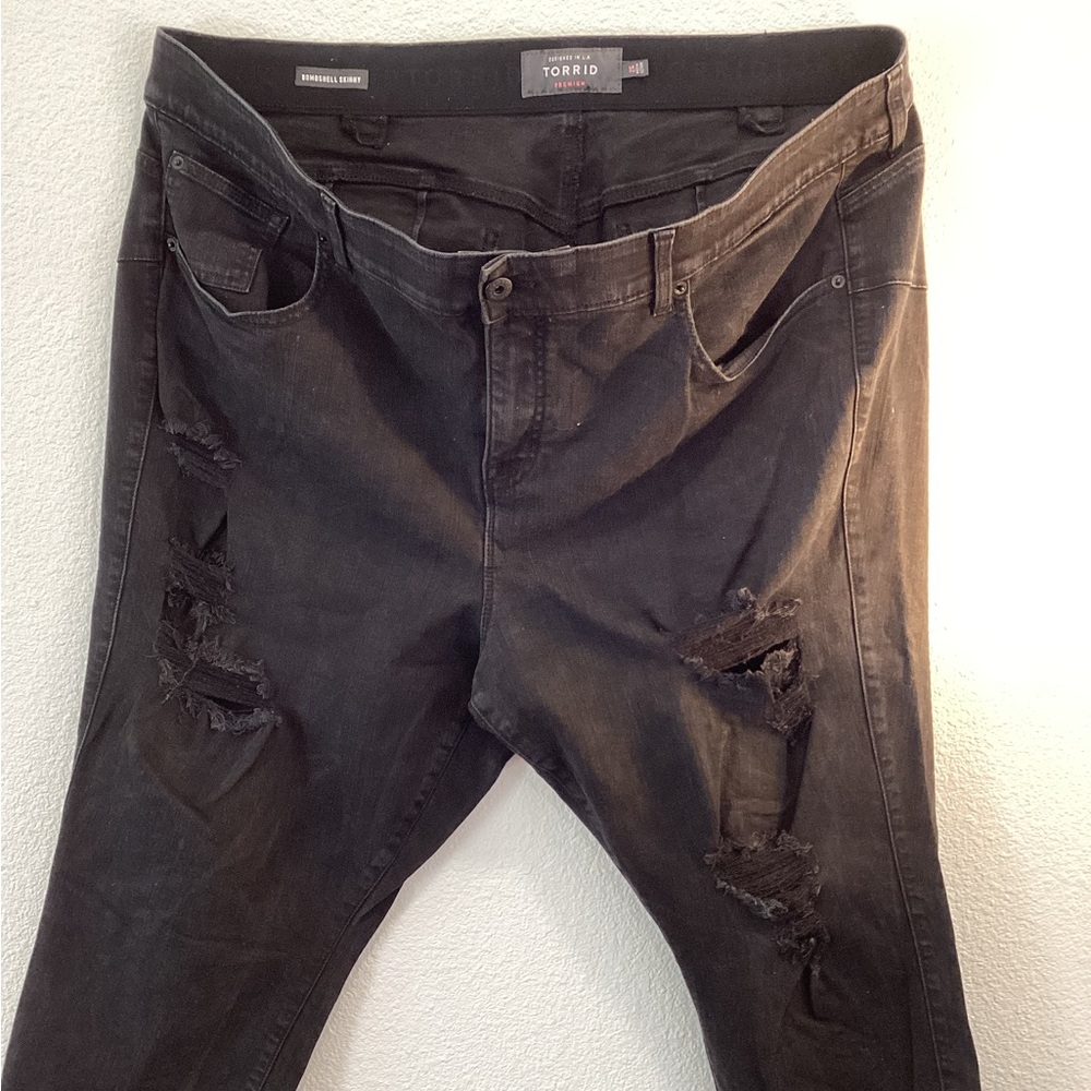 Torrid Distressed Black Jeans